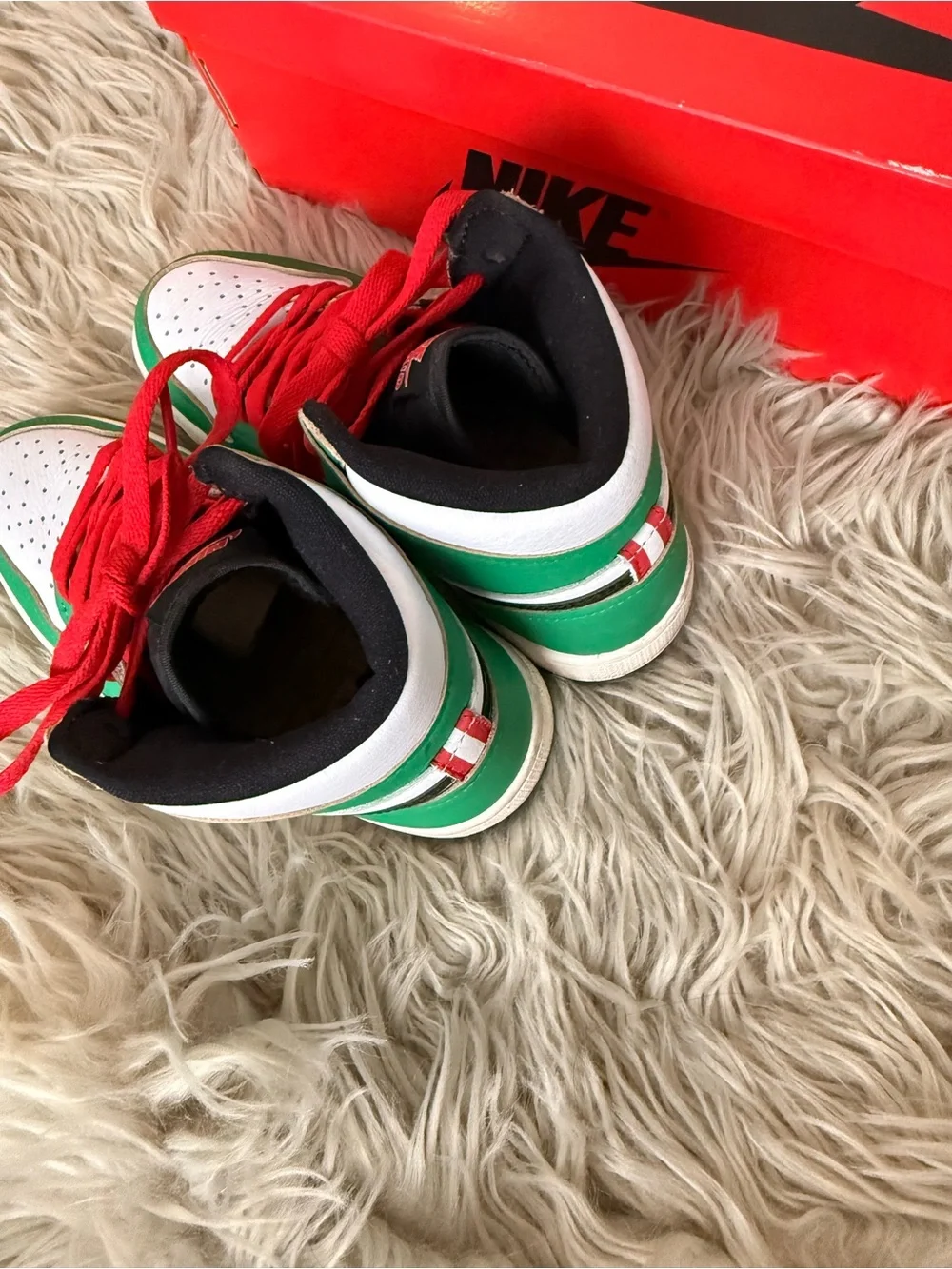 Nike Sneakers — Green, White, Red, Black